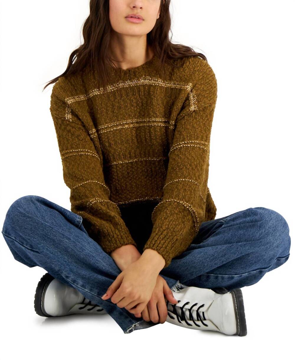NEW LUCY PARIS vicky sweater in brown/gold
